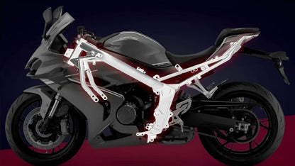QJMOTOR SRK 800RR – rama i wahacz